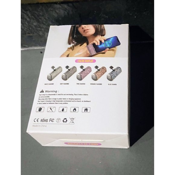 Bling Small Portable Charger, Power Bank, Battery 6800mAh Apple 14-5 - Picture 2 of 2